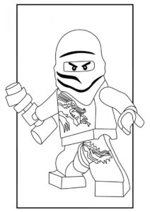 Выжидательная стойка Зейна - LEGO Ниндзяго распечатать раскраску на А4
