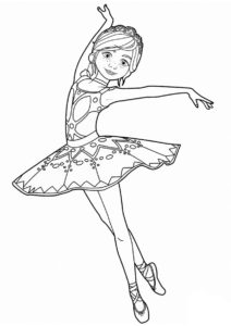 Раскраска Юная артистка балета - Балерина
